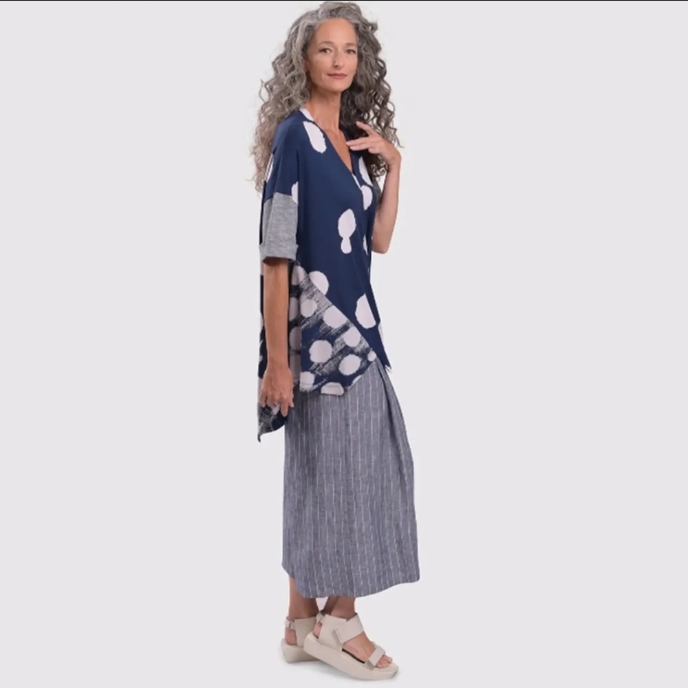 SOLD Alembika Cropped Linen Palazzo Pant